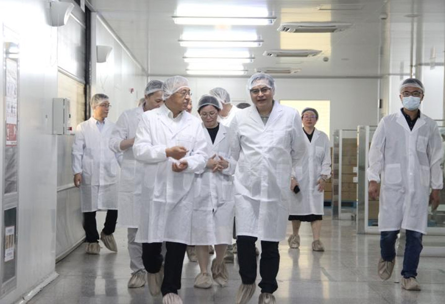 上海醫(yī)藥領導一行來我公司調研指導工作